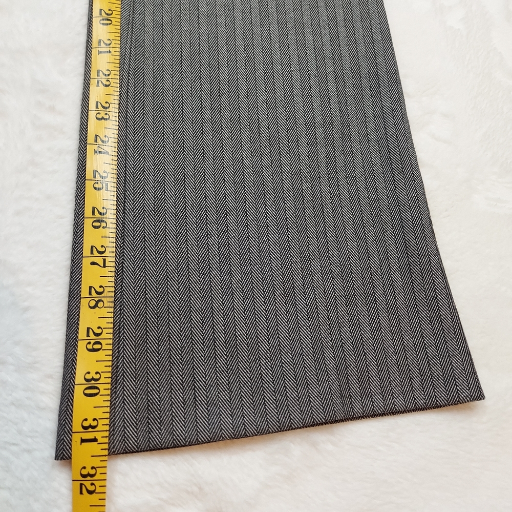 Express Editor Black Gray Striped Mid Rise Trouser Dress Pants Size 2R - Picture 8 of 13